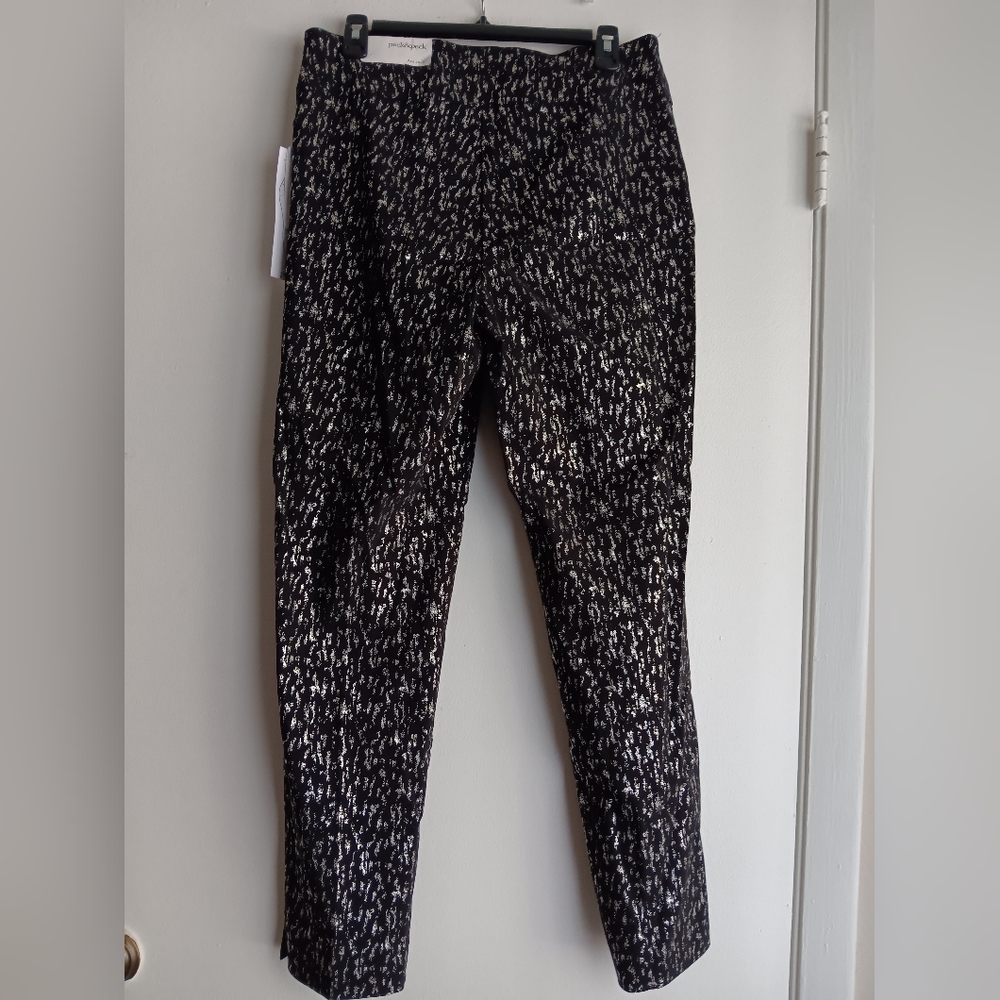Peck & Peck Black Pants with Silver Pattern NWT - Picture 8 of 8